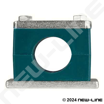 Green Heavy Series Tube Clamps With SS Hardware