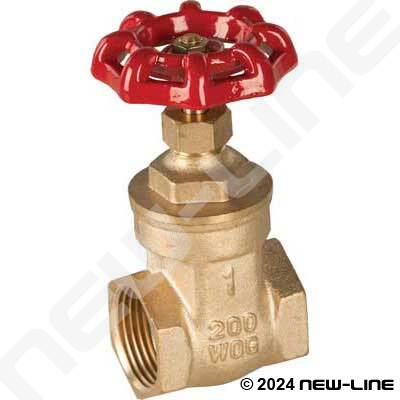 Brass Two-Way Gate Valve DN25 Explosion-Proof Lock Hard Sealing Brass Gate Valve for Water Oil Gas Convenient to Install and Remove 