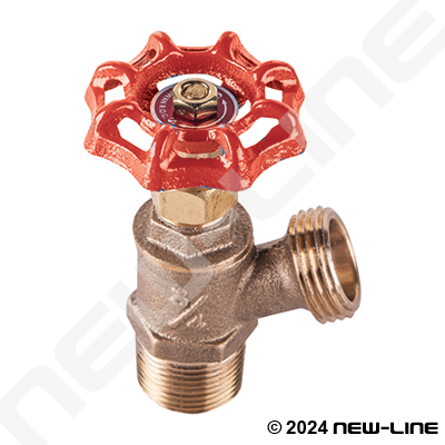Male NPT x Male GHT Angled Outlet Gate Valve
