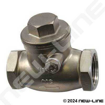 150 LB Class 3/4" Stainless Steel 316 In Line Spring Check Valve 