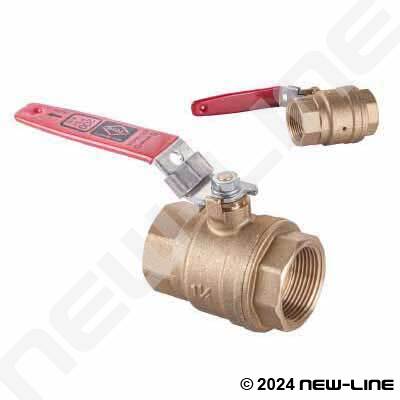 Toyo Red/White 5042 Ball Valve with Drain and Lock