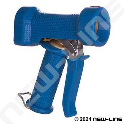 Ergonomic Hot Water Brass Nozzle with Blue Cover