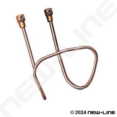 Heavy Duty Stainless Hose Hanger/Brass Ends(Max 100' 3/4 OD)