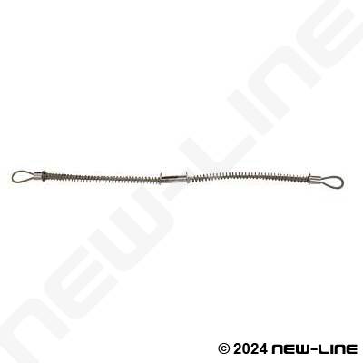 WHIP CHECK SAFETY CABLE,HOSE TO HOSE FITS 1/2" TO 1 1/4" PLTD STEEL  20" Long 